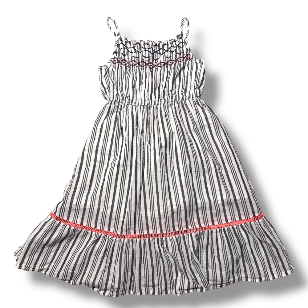 Girls Striped Spaghetti Strap Sun Dress EUC
